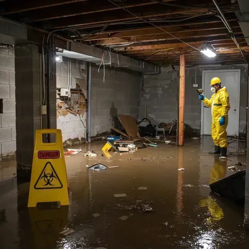 Flooded Basement Electrical Hazard in Westport, WA Property